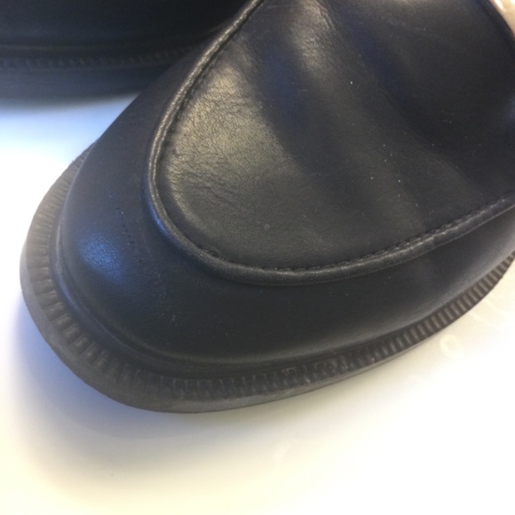 H&M BLACK LOAFERS WITH GOLD BUCKLE - Picture 4 of 4